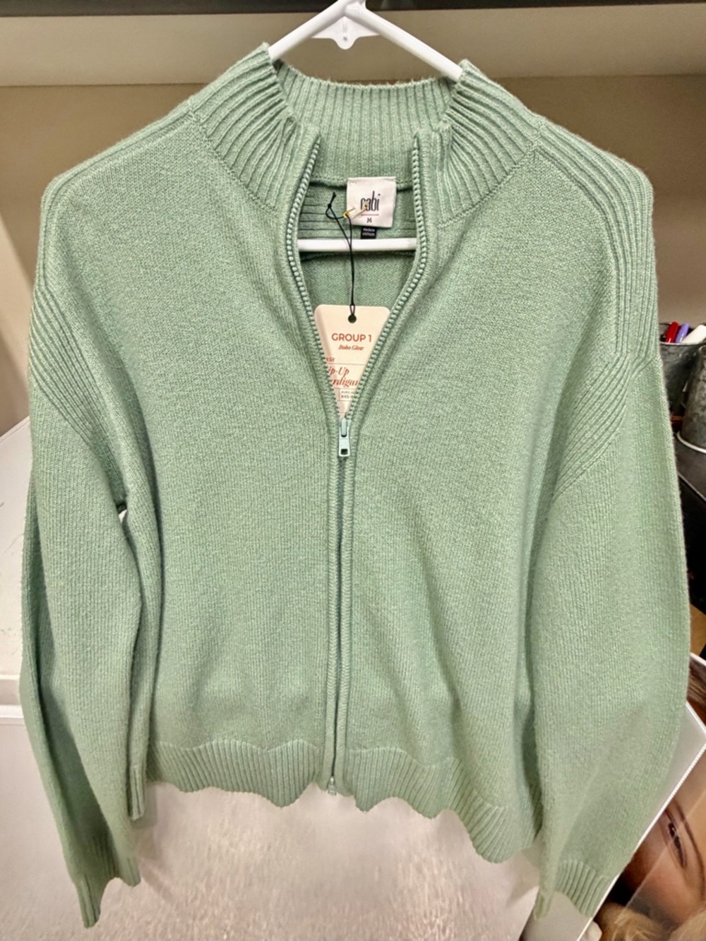 cabi #4858 Zip-up cardigan. NWT. Size Medium. Retails - $149